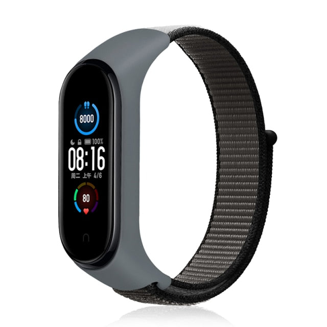 Strap for Xiaomi Mi band 6 5 4 3 Nylon Loop band Sport smartwatch Belt pulsera correa xiaomi Wristband for Miband 6 5 4 Bracelet
