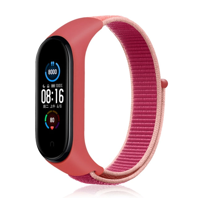 Strap for Xiaomi Mi band 6 5 4 3 Nylon Loop band Sport smartwatch Belt pulsera correa xiaomi Wristband for Miband 6 5 4 Bracelet