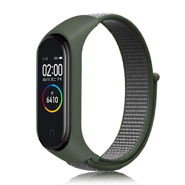 Strap for Xiaomi Mi band 6 5 4 3 Nylon Loop band Sport smartwatch Belt pulsera correa xiaomi Wristband for Miband 6 5 4 Bracelet