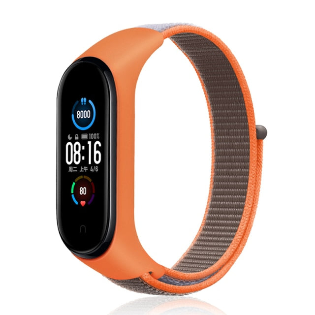 Strap for Xiaomi Mi band 6 5 4 3 Nylon Loop band Sport smartwatch Belt pulsera correa xiaomi Wristband for Miband 6 5 4 Bracelet