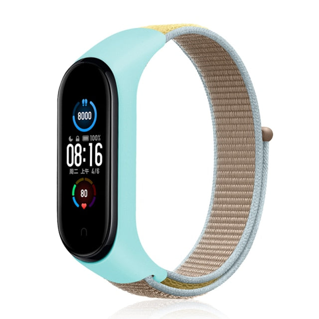 Strap for Xiaomi Mi band 6 5 4 3 Nylon Loop band Sport smartwatch Belt pulsera correa xiaomi Wristband for Miband 6 5 4 Bracelet