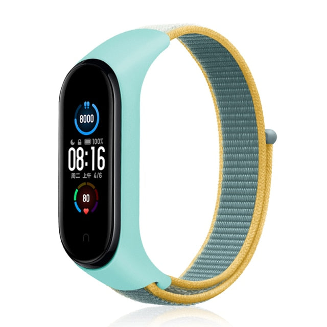 Strap for Xiaomi Mi band 6 5 4 3 Nylon Loop band Sport smartwatch Belt pulsera correa xiaomi Wristband for Miband 6 5 4 Bracelet
