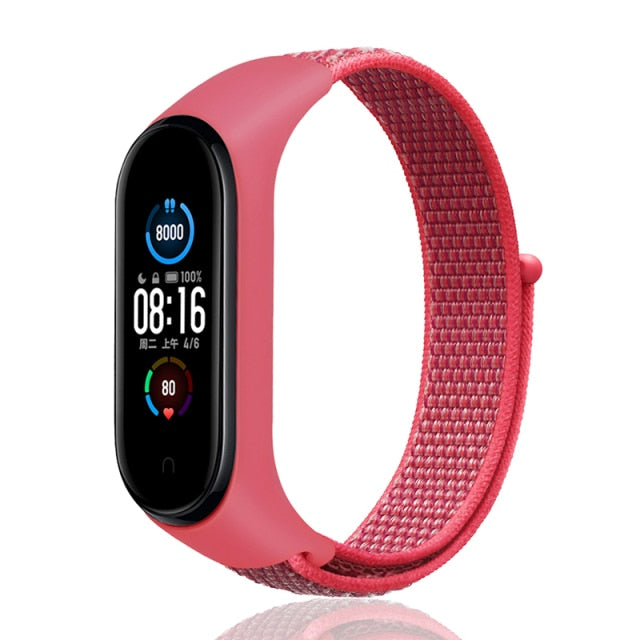 Strap for Xiaomi Mi band 6 5 4 3 Nylon Loop band Sport smartwatch Belt pulsera correa xiaomi Wristband for Miband 6 5 4 Bracelet