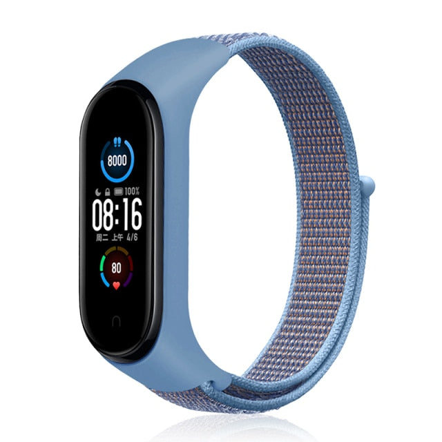 Strap for Xiaomi Mi band 6 5 4 3 Nylon Loop band Sport smartwatch Belt pulsera correa xiaomi Wristband for Miband 6 5 4 Bracelet