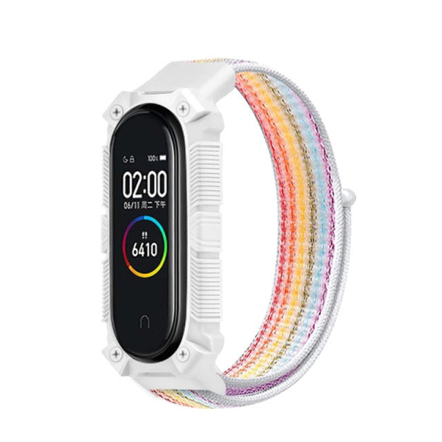 Strap for Xiaomi Mi band 6 5 4 3 Nylon Loop band Sport smartwatch Belt pulsera correa xiaomi Wristband for Miband 6 5 4 Bracelet