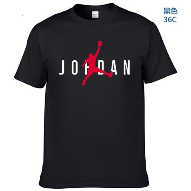 Unisex Hot Sale T-Shirt Street Sports Jordan-3D Printing T-Shirt Casual Loose Breathable Short Sleeve Wholesale Direct Sales