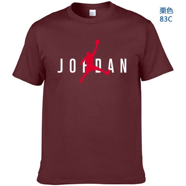 Unisex Hot Sale T-Shirt Street Sports Jordan-3D Printing T-Shirt Casual Loose Breathable Short Sleeve Wholesale Direct Sales