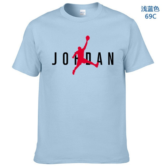 Unisex Hot Sale T-Shirt Street Sports Jordan-3D Printing T-Shirt Casual Loose Breathable Short Sleeve Wholesale Direct Sales