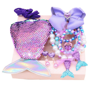 Girl Princess Little Mermaid Ariel Dress Kids Cosplay Fancy Costume Children Carnival Birthday Party Clothes Summer Dress Up