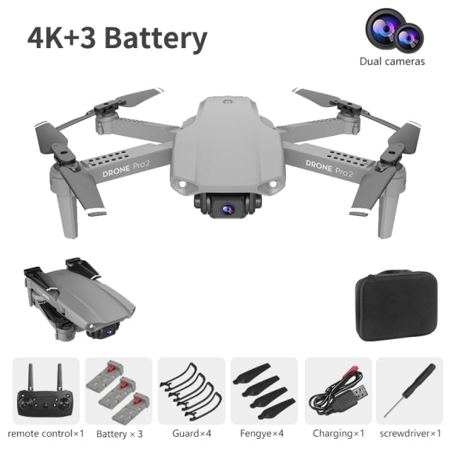 NYR E99 Pro2 RC Mini Drone 4K 1080P 720P Dual Camera WIFI FPV Aerial Photography Helicopter Foldable Quadcopter Dron Toys