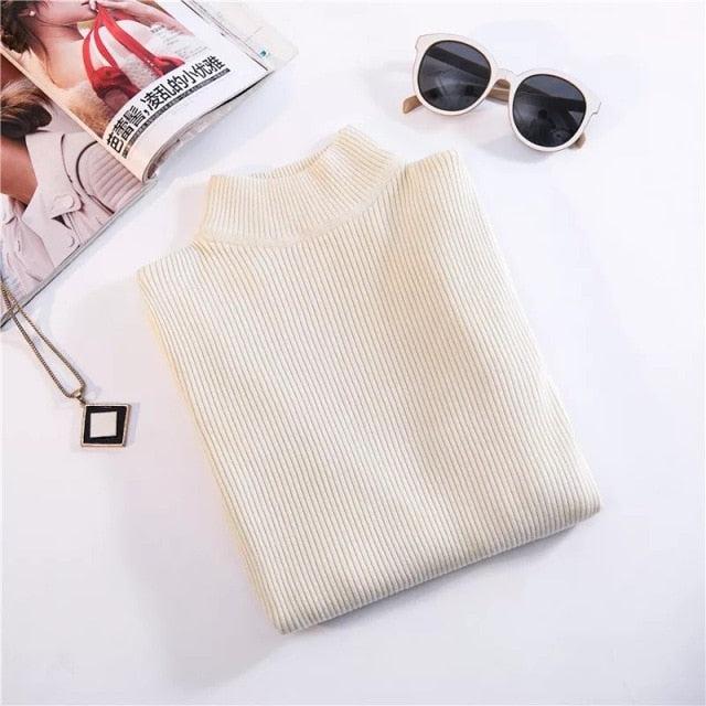 Marwin New-coming Autumn Winter Top Pull Femme Turtleneck Pullovers Sweaters Long Sleeve Slim Oversize Korean Women's Sweater