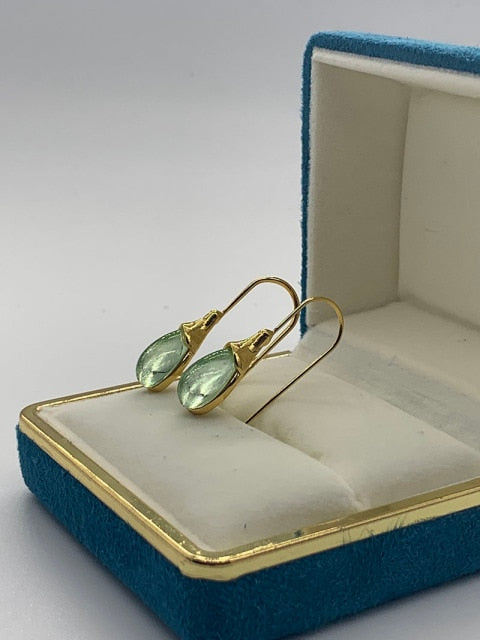 Trendy Women Earrings 4 Colors Delicate Gold Color Inlay Natural Stone Hook Dangle Earrings for Women Wedding Engagement Jewelry