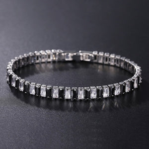 4mm Cubic Zirconia Green Tennis Bracelet Chain Bracelets For Women Men Gold Silver Color hand chain CZ Chain Homme Jewelry