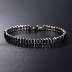 4mm Cubic Zirconia Green Tennis Bracelet Chain Bracelets For Women Men Gold Silver Color hand chain CZ Chain Homme Jewelry