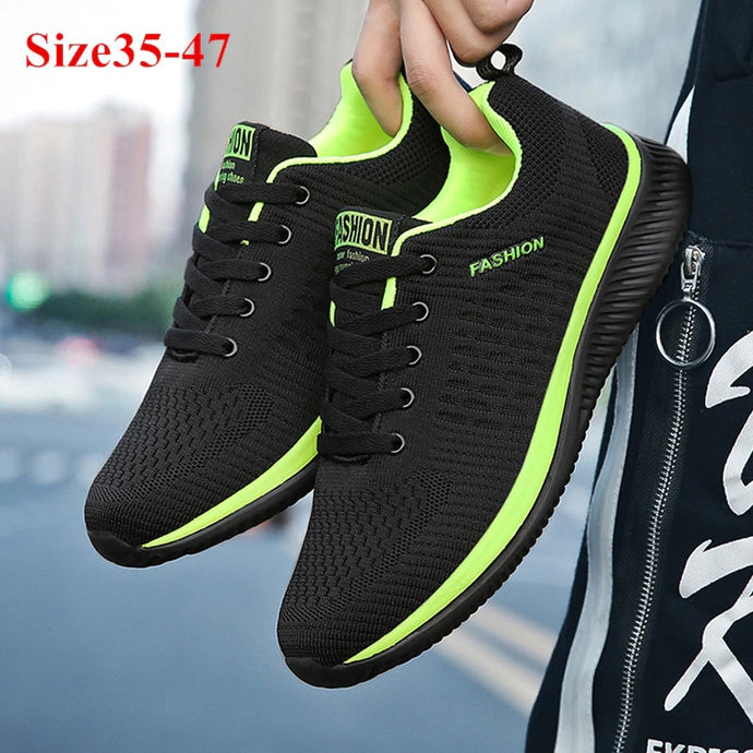 Men Women Knit Sneakers Breathable Athletic Running Walking Gym Shoes