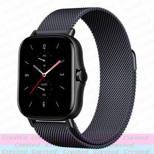 20mm/22mm Magnetic band For Amazfit GTS/2/2e/3/GTS2 Mini/GTR 42mm/47mm/GTR2/3/Pro stratos Metal Watch Bracelet Amazfit bip strap