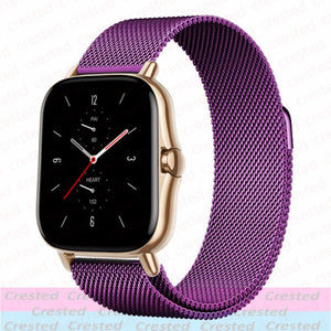 20mm/22mm Magnetic band For Amazfit GTS/2/2e/3/GTS2 Mini/GTR 42mm/47mm/GTR2/3/Pro stratos Metal Watch Bracelet Amazfit bip strap