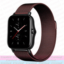 20mm/22mm Magnetic band For Amazfit GTS/2/2e/3/GTS2 Mini/GTR 42mm/47mm/GTR2/3/Pro stratos Metal Watch Bracelet Amazfit bip strap