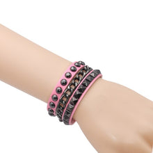 1pc New PU Leather Bracelets for Women Men Jewelry Punk Wrap Adjustable Wristband Bracelets&Bangles Hand Strap