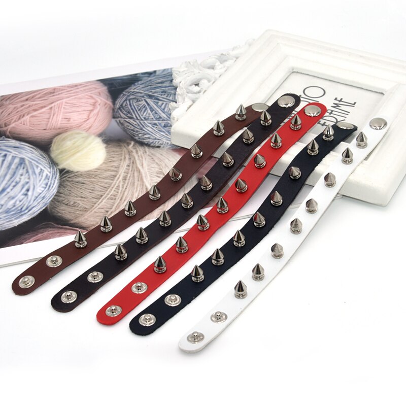 1pc New PU Leather Bracelets for Women Men Jewelry Punk Wrap Adjustable Wristband Bracelets&Bangles Hand Strap