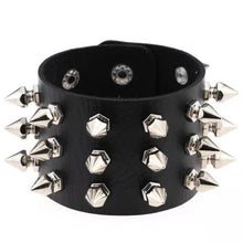 Bracelets Punk Rivets Bracelet Leather Black Bracelet Homme Fashion Popular Cool Girls Or Boys Birthday Gift Bracelet For Women