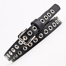 Fashion Pu Leather Belt for Ladies Women with Rivet Studded Single Grommet Holes Waist Chain hip hop girls Rivet Bracelet