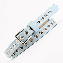 Fashion Pu Leather Belt for Ladies Women with Rivet Studded Single Grommet Holes Waist Chain hip hop girls Rivet Bracelet