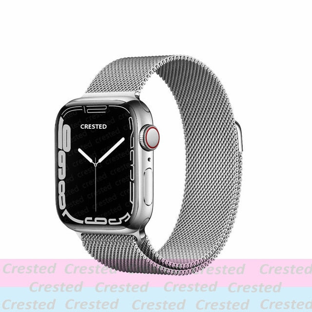 Strap For Apple watch band 44mm 40mm 38mm 42mm metal Magnetic Loop correa Accessories bracelet iWatch serie 4 3 SE 6 7 45mm 41mm