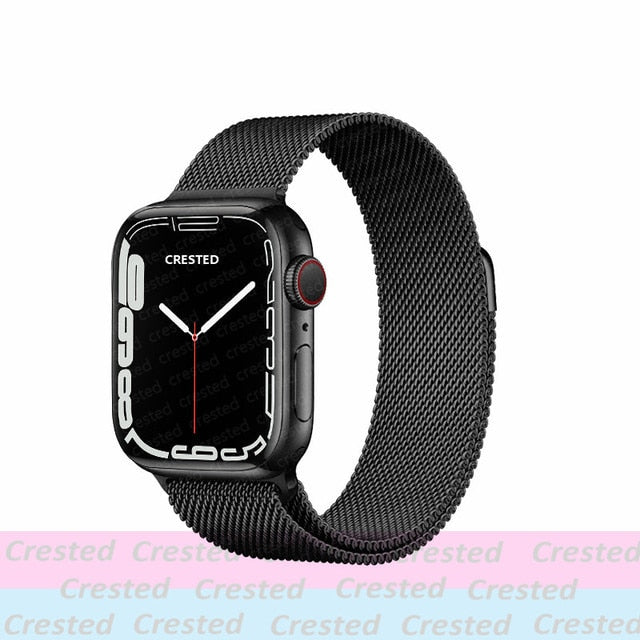 Strap For Apple watch band 44mm 40mm 38mm 42mm metal Magnetic Loop correa Accessories bracelet iWatch serie 4 3 SE 6 7 45mm 41mm