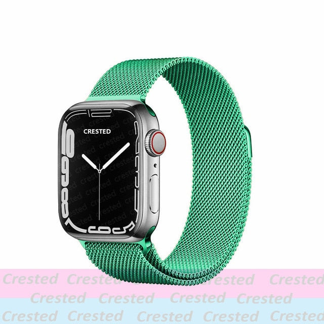 Strap For Apple watch band 44mm 40mm 38mm 42mm metal Magnetic Loop correa Accessories bracelet iWatch serie 4 3 SE 6 7 45mm 41mm