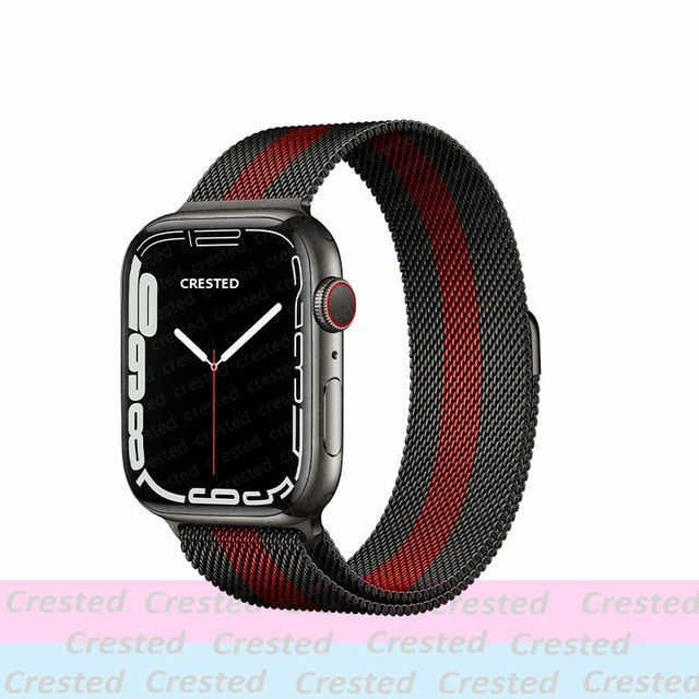 Strap For Apple watch band 44mm 40mm 38mm 42mm metal Magnetic Loop correa Accessories bracelet iWatch serie 4 3 SE 6 7 45mm 41mm