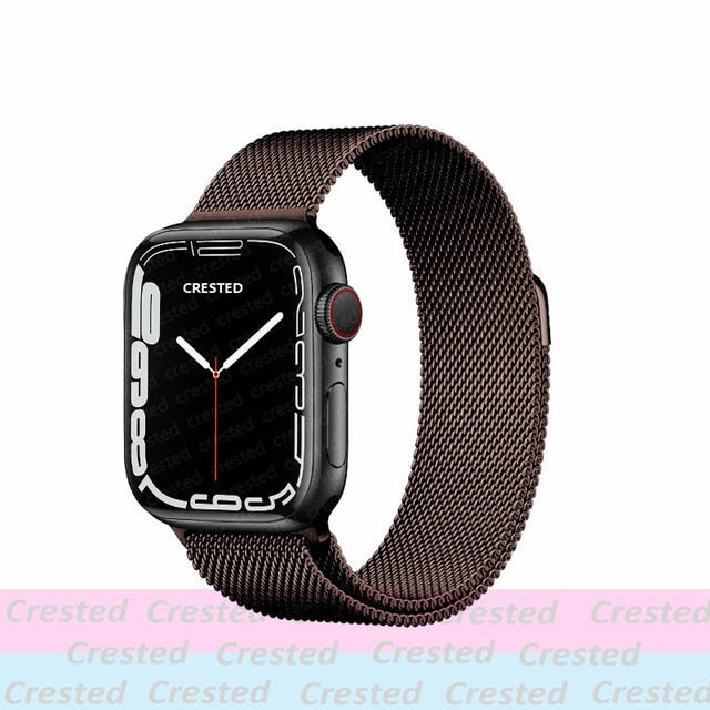Strap For Apple watch band 44mm 40mm 38mm 42mm metal Magnetic Loop correa Accessories bracelet iWatch serie 4 3 SE 6 7 45mm 41mm