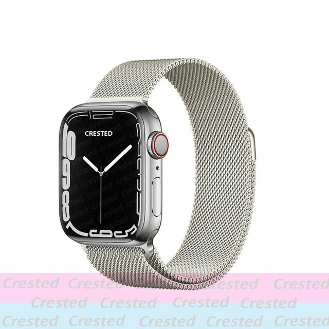 Strap For Apple watch band 44mm 40mm 38mm 42mm metal Magnetic Loop correa Accessories bracelet iWatch serie 4 3 SE 6 7 45mm 41mm
