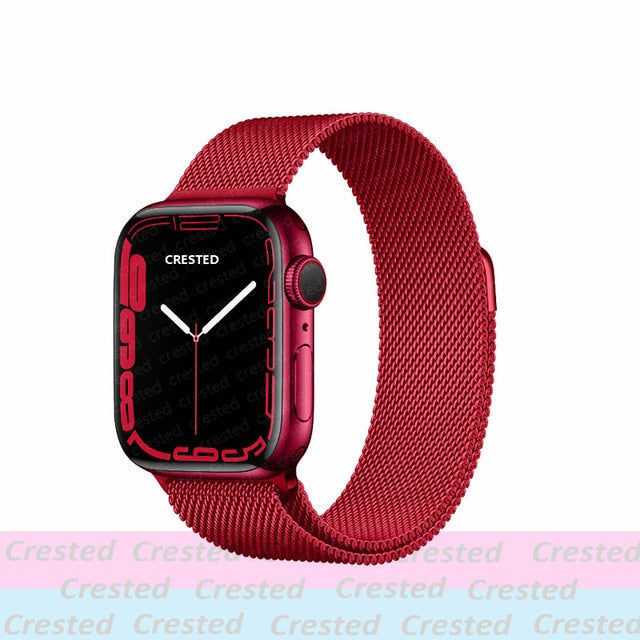 Strap For Apple watch band 44mm 40mm 38mm 42mm metal Magnetic Loop correa Accessories bracelet iWatch serie 4 3 SE 6 7 45mm 41mm