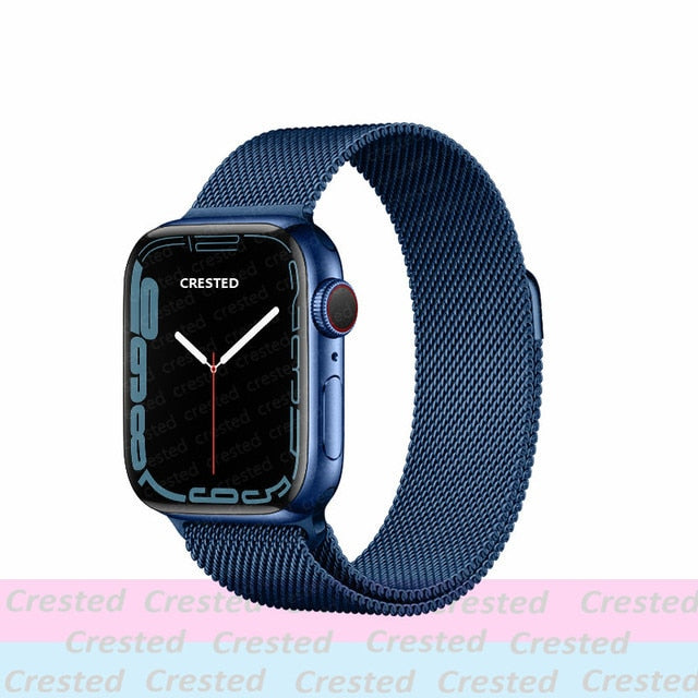 Strap For Apple watch band 44mm 40mm 38mm 42mm metal Magnetic Loop correa Accessories bracelet iWatch serie 4 3 SE 6 7 45mm 41mm