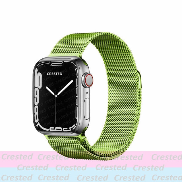 Strap For Apple watch band 44mm 40mm 38mm 42mm metal Magnetic Loop correa Accessories bracelet iWatch serie 4 3 SE 6 7 45mm 41mm