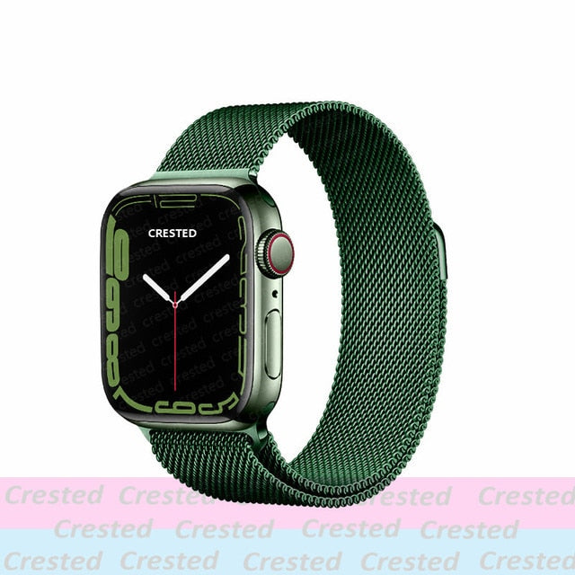 Strap For Apple watch band 44mm 40mm 38mm 42mm metal Magnetic Loop correa Accessories bracelet iWatch serie 4 3 SE 6 7 45mm 41mm