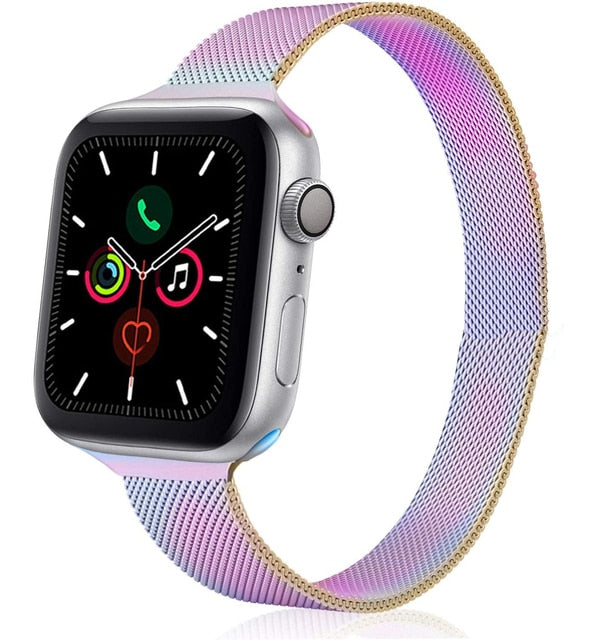 Strap For Apple watch band 44mm 40mm 38mm 42mm metal Magnetic Loop correa Accessories bracelet iWatch serie 4 3 SE 6 7 45mm 41mm