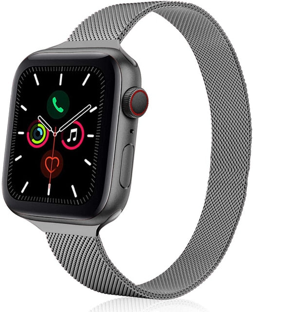 Strap For Apple watch band 44mm 40mm 38mm 42mm metal Magnetic Loop correa Accessories bracelet iWatch serie 4 3 SE 6 7 45mm 41mm