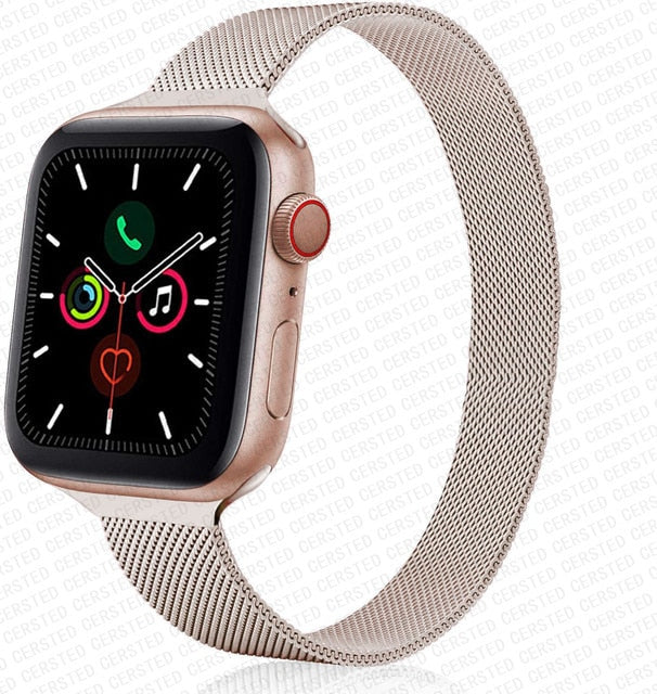 Strap For Apple watch band 44mm 40mm 38mm 42mm metal Magnetic Loop correa Accessories bracelet iWatch serie 4 3 SE 6 7 45mm 41mm