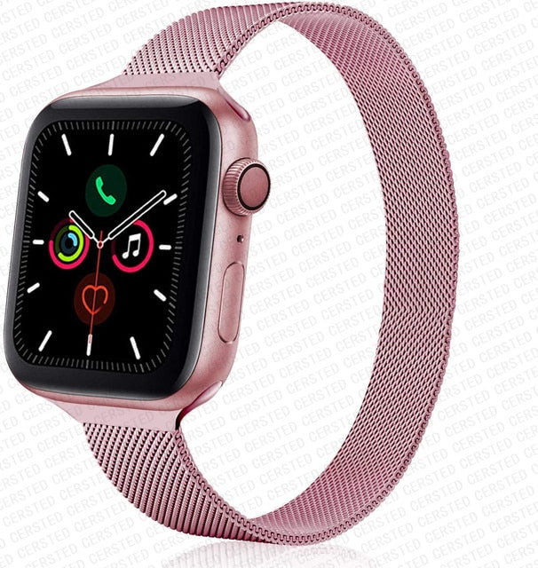Strap For Apple watch band 44mm 40mm 38mm 42mm metal Magnetic Loop correa Accessories bracelet iWatch serie 4 3 SE 6 7 45mm 41mm