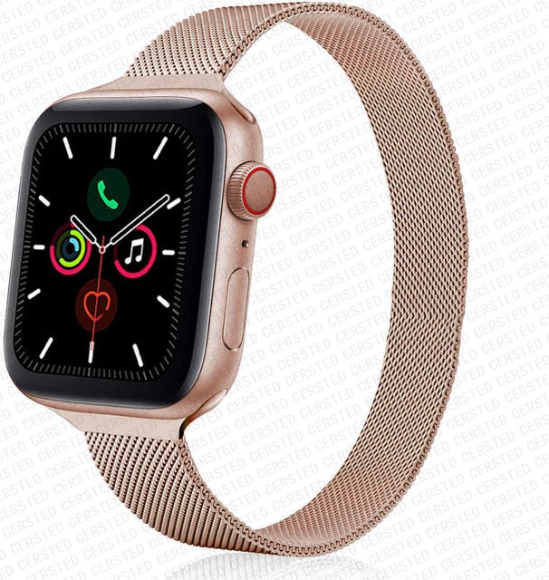 Strap For Apple watch band 44mm 40mm 38mm 42mm metal Magnetic Loop correa Accessories bracelet iWatch serie 4 3 SE 6 7 45mm 41mm