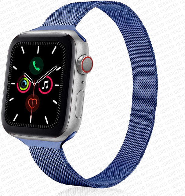 Strap For Apple watch band 44mm 40mm 38mm 42mm metal Magnetic Loop correa Accessories bracelet iWatch serie 4 3 SE 6 7 45mm 41mm