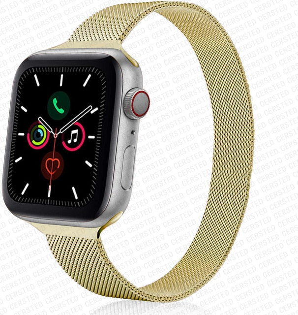 Strap For Apple watch band 44mm 40mm 38mm 42mm metal Magnetic Loop correa Accessories bracelet iWatch serie 4 3 SE 6 7 45mm 41mm