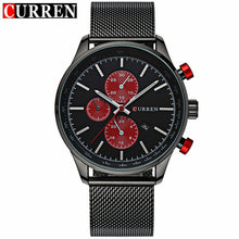 CURREN Luxury Brand Quartz Watch Men's Sport Casual Business Stainless Steel Mesh band Quartz-Watch Fashion Gold Clock male Date