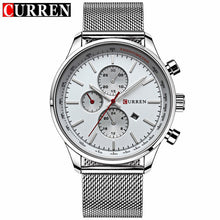 CURREN Luxury Brand Quartz Watch Men's Sport Casual Business Stainless Steel Mesh band Quartz-Watch Fashion Gold Clock male Date