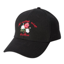 2017 Hot Rose Broderie Baseball Cap Hommes Femmes Peaked Hat Hip Hop Courbé 3 Couleurs Unisexe Snapback Réglable Livraison Gratuite