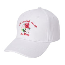 2017 Hot Rose Broderie Baseball Cap Hommes Femmes Peaked Hat Hip Hop Courbé 3 Couleurs Unisexe Snapback Réglable Livraison Gratuite