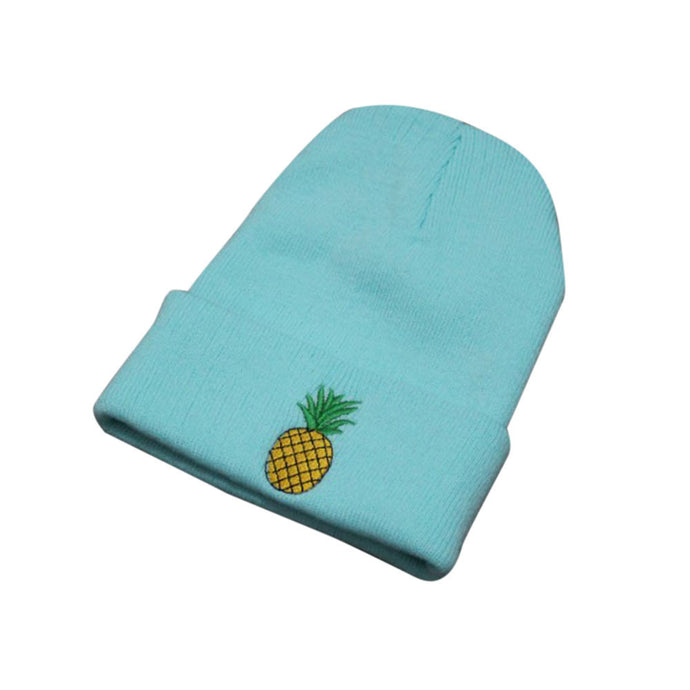 2017 Fashion Cute Beanie caps Women pineapple Embroidered Beanie Stocking Cap Hiking Male Skullies Couples Stocking Hats