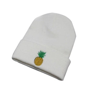 2017 Fashion Cute Beanie caps Women pineapple Embroidered Beanie Stocking Cap Hiking Male Skullies Couples Stocking Hats